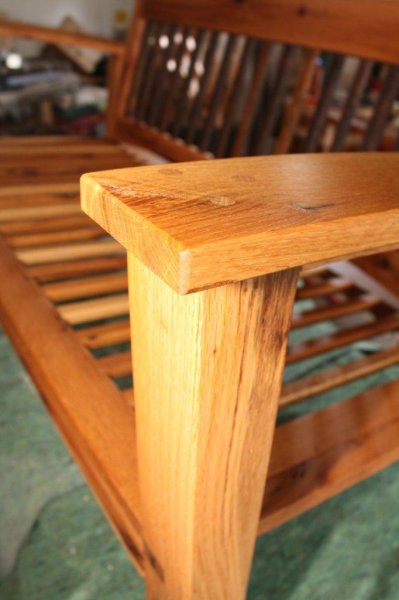 Reclaimed oak bench