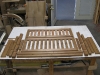 Pieces for outside bench. Wood is reclaimed redwood.